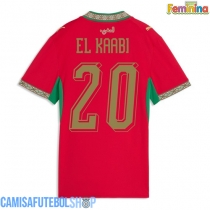Camisa de time de futebol Marrocos Ayoub El Kaabi #20 Replicas 1º Equipamento Feminina Mundo 2026 Manga Curta